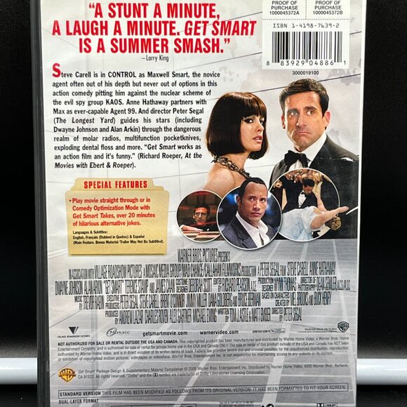 Get Smart (Single-Disc Full Screen Edition)-DVD-VERY GOOD - Picture 2 of 2